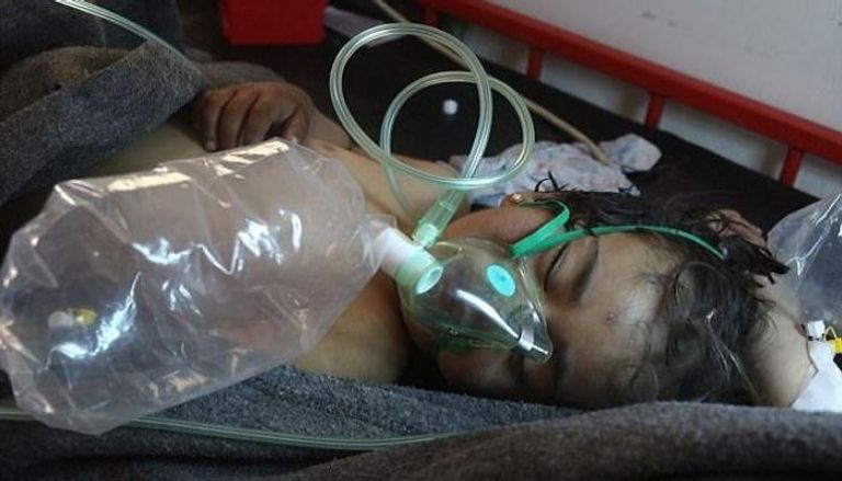 طفل مصاب في هجوم إدلب