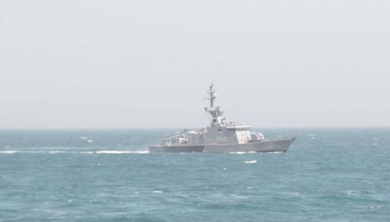 حماية ودعم من الزوارق للقوات المشاركة لفرضية الألغام البحرين