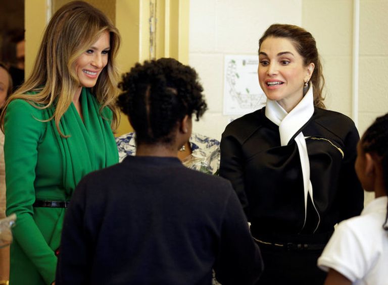 ميلانيا ترامب والملكة رانيا