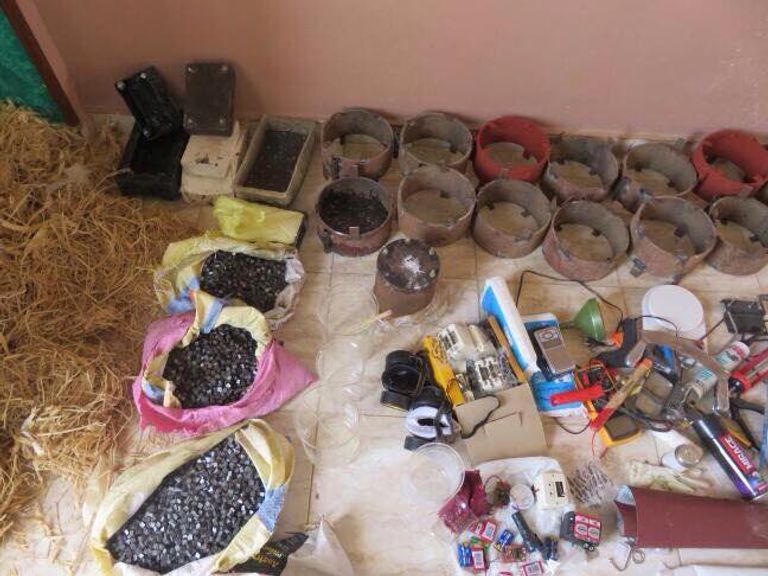 جانب من الأسلحة المصادرة