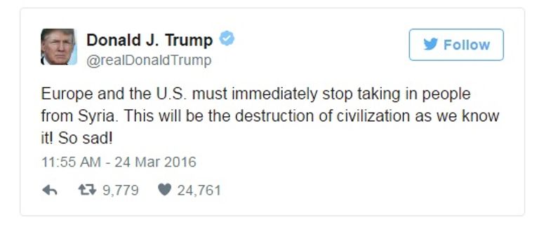 الرئيس الأمريكي دونالد ترامب