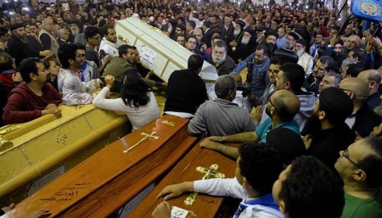 جنازة ضحايا حادث طنطا الإرهابي - رويترز