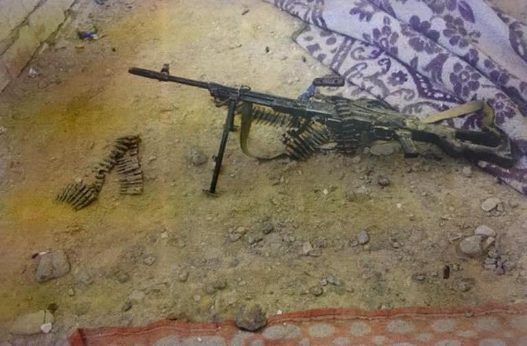 الأسلحة المصادرة مع خلية داعش