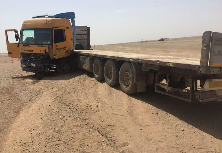 السيارة بعد الحادث