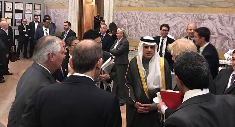 الجبير خلال الاجتماع