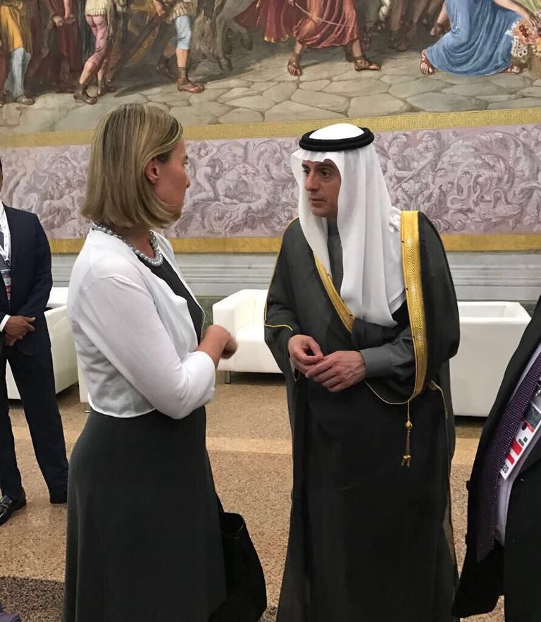 الجبير خلال الاجتماع