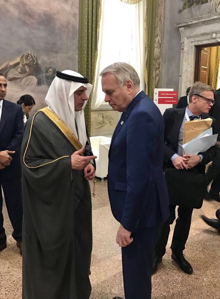 الجبير خلال الاجتماع