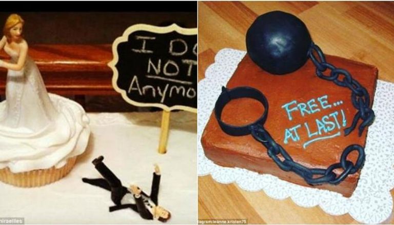 كعكة الاحتفال بالطلاق