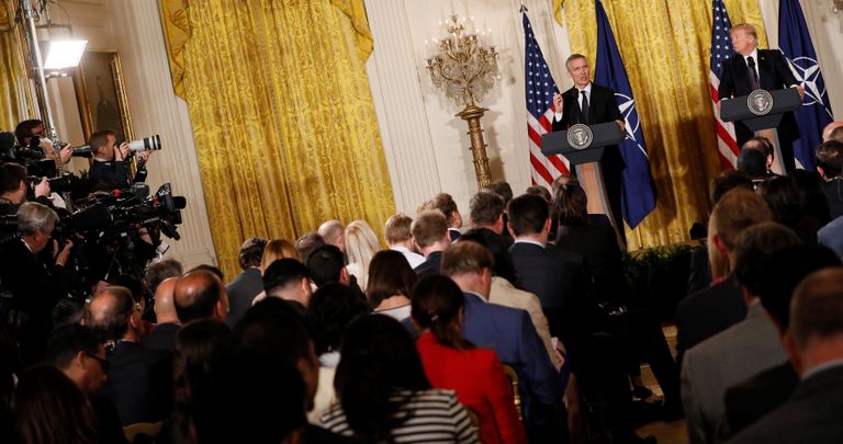 جانب من مؤتمر ترامب وينس