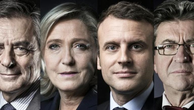 المرشحون الأربعة الأوفر حظا بحسب آخر استطلاع (الفرنسية)