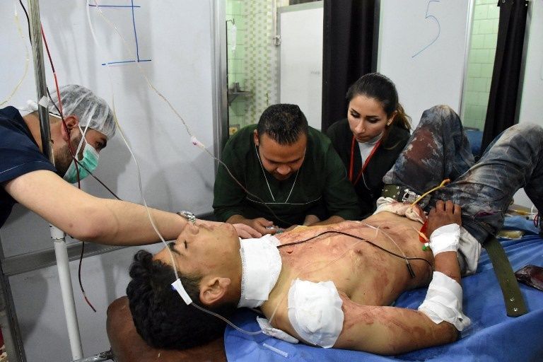 أحد الأطفال المصابين في التفجير الانتحاري (الفرنسية)