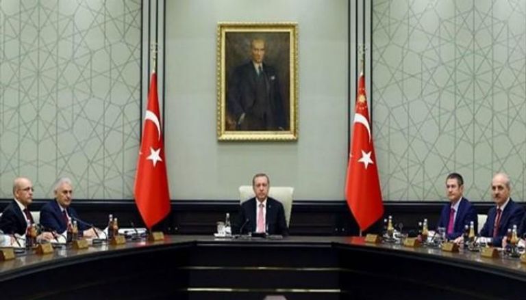 صورة أرشيفية لاجتماع برئاسة أردوغان 