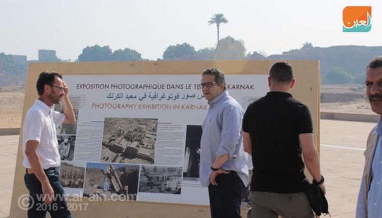 جانب من افتتاح معرض الصور بمعبد الكرنك