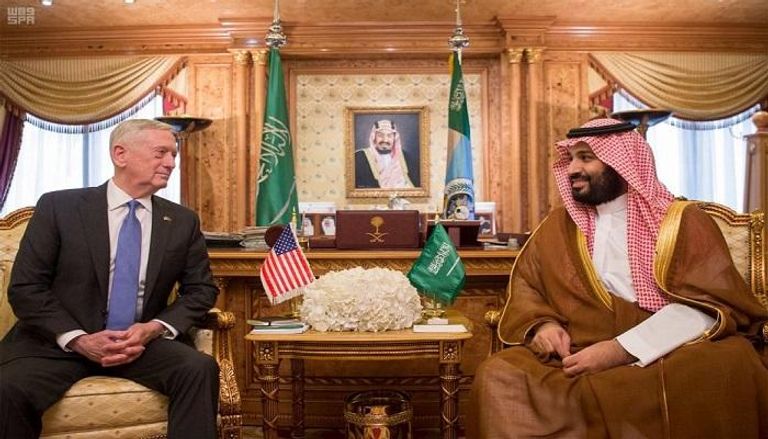 الأمير محمد بن سلمان برفقة وزير الدفاع الأمريكي