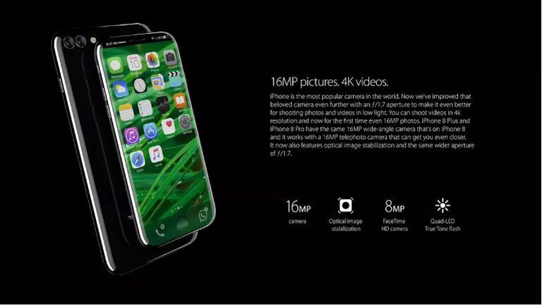 مصمم جرافيك يتصور شكل آيفون 8 بناء على تسريبات