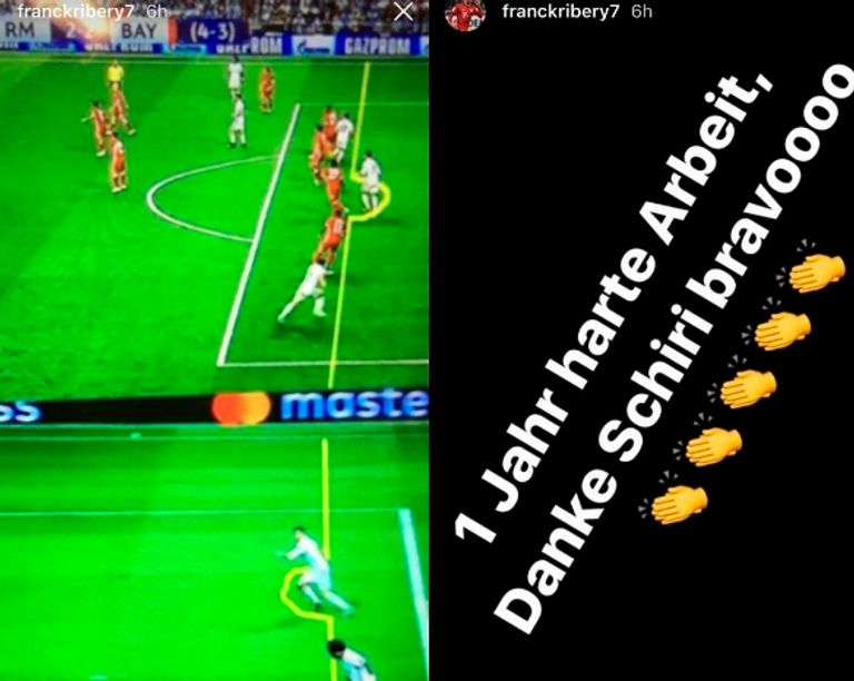 فرانك ريبيري وسط لاعبي الريال