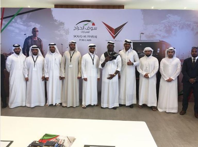 الممثل الأمريكي تايريس جيبسون في مدنية الشارقة (ميدل إيست موتورينج)