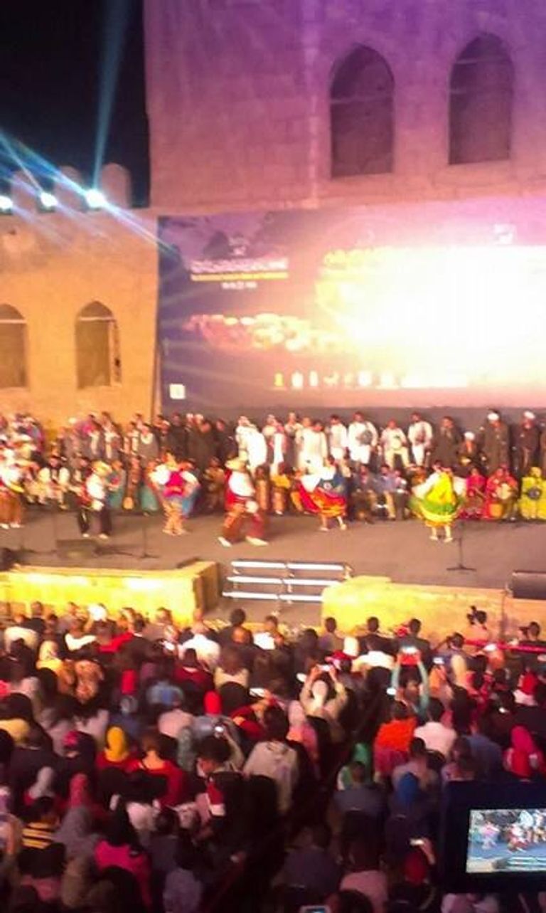 جانب من افتتاح مهرجان الطبول