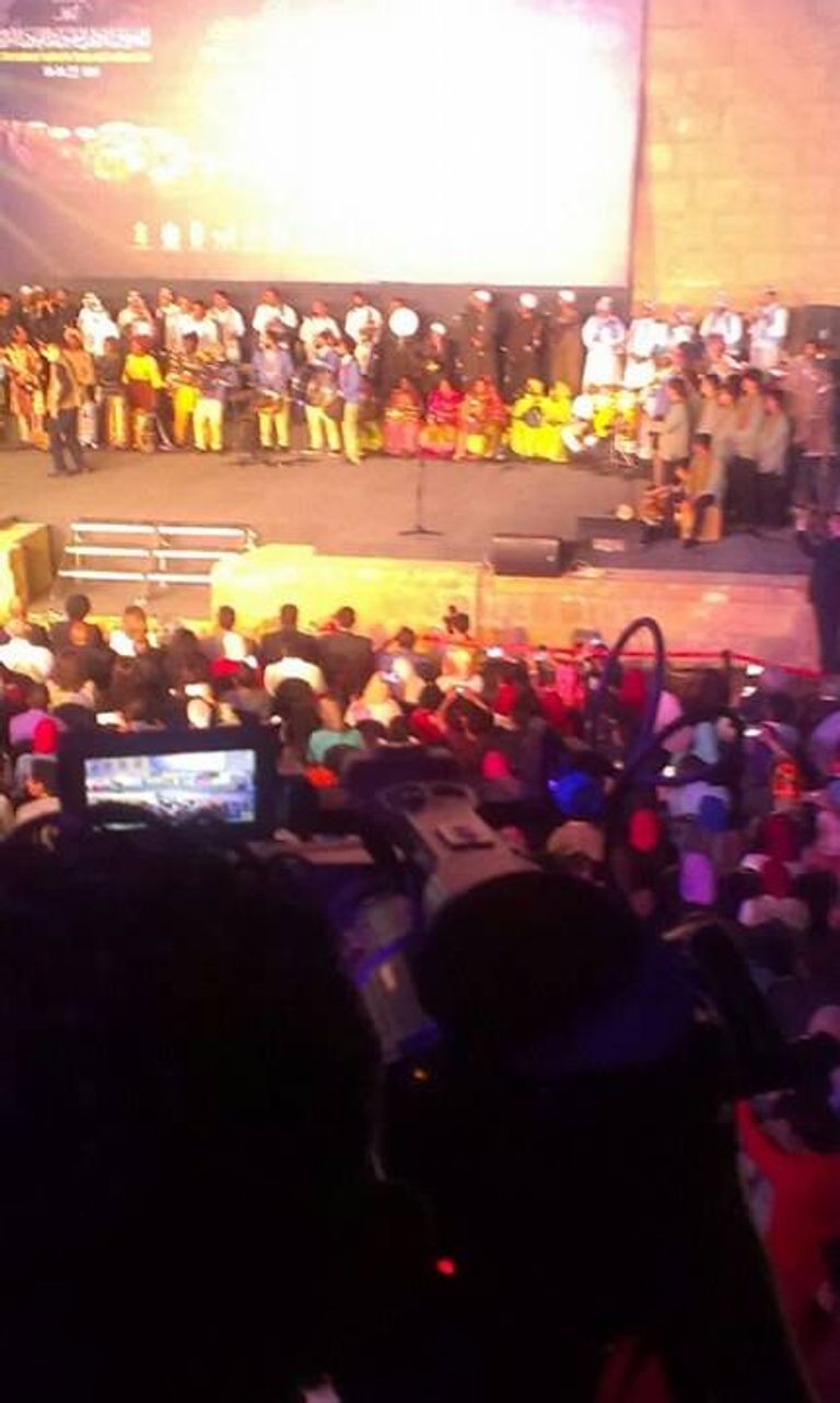 جانب من افتتاح مهرجان الطبول