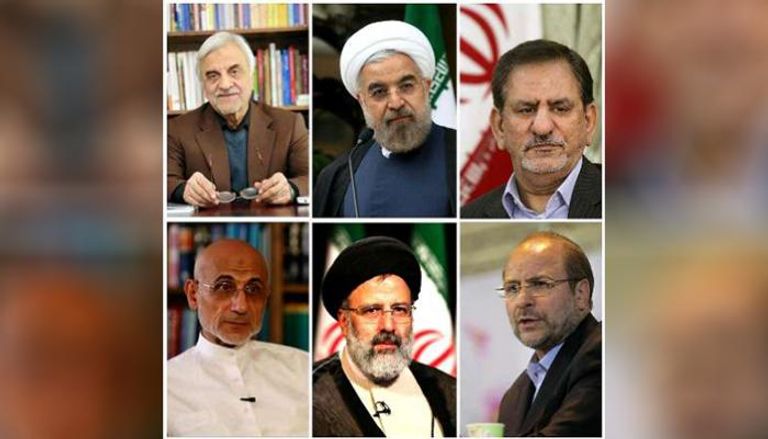 مرشحو الرئاسة الإيرانية في صورة بثتها وكالة إرنا