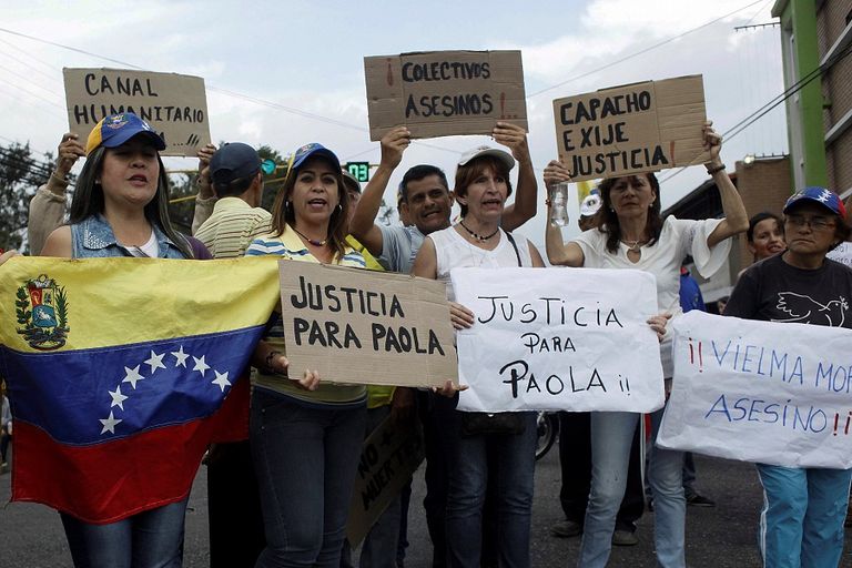 جانب من مظاهرات فنزويلا