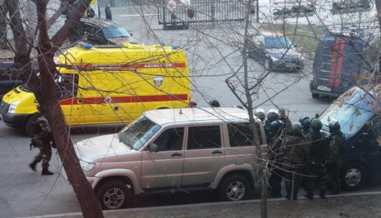 قوات الأمن الروسية بعد الهجوم