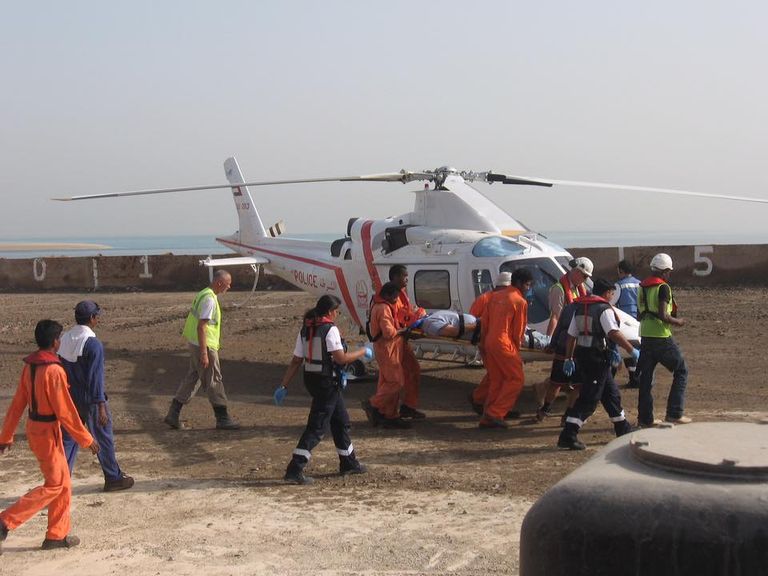 إحدى مهمات مركز الجناح الجوي بشرطة دبي