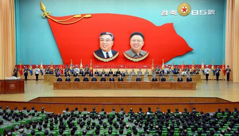 جانب من الاحتفال العسكري بكوريا الشمالية