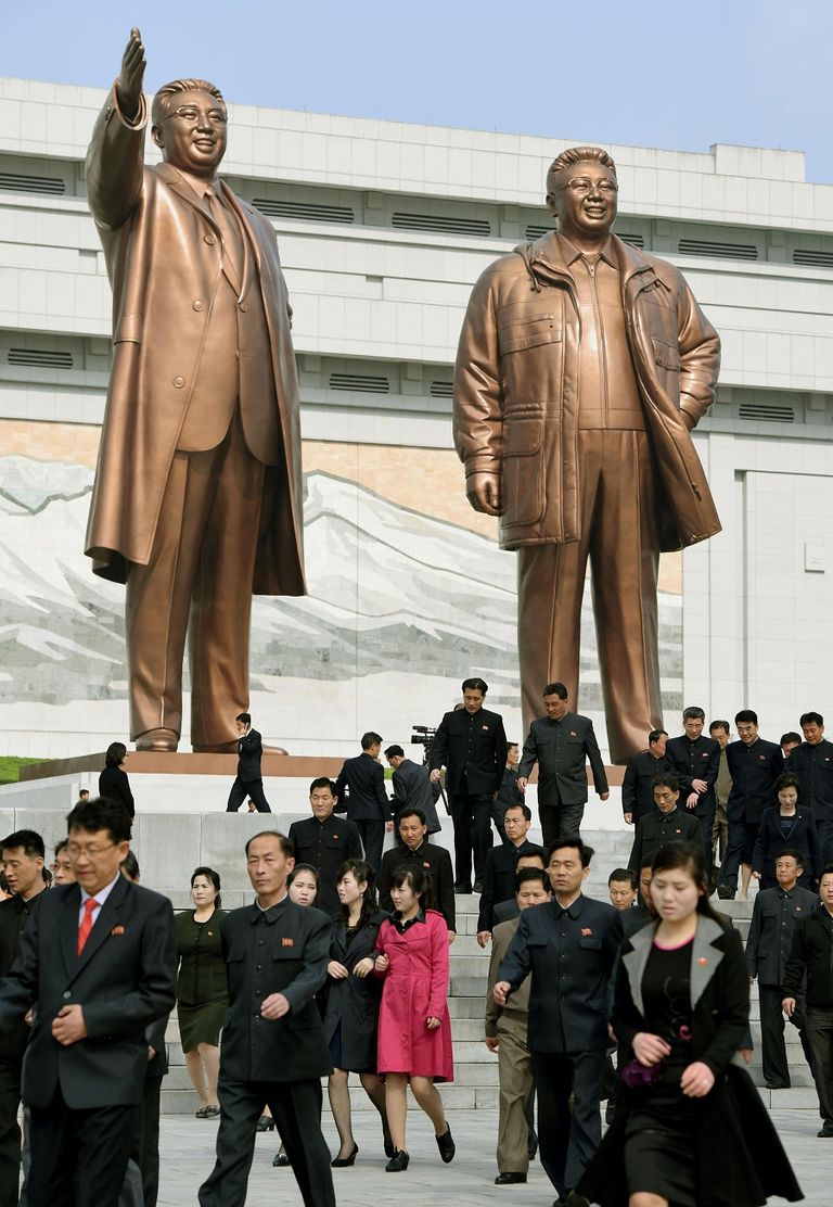 جانب من الاحتفال العسكري بكوريا الشمالية