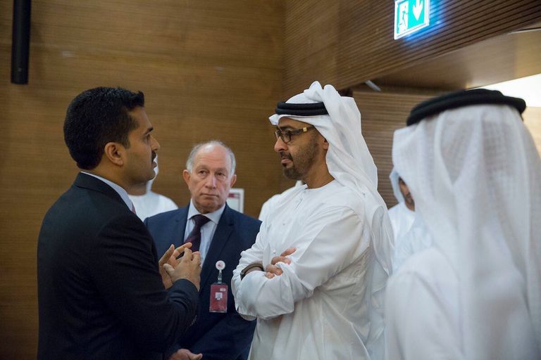 الشيخ محمد بن زايد آل نهيان في زيارة لمستشفى برجيل