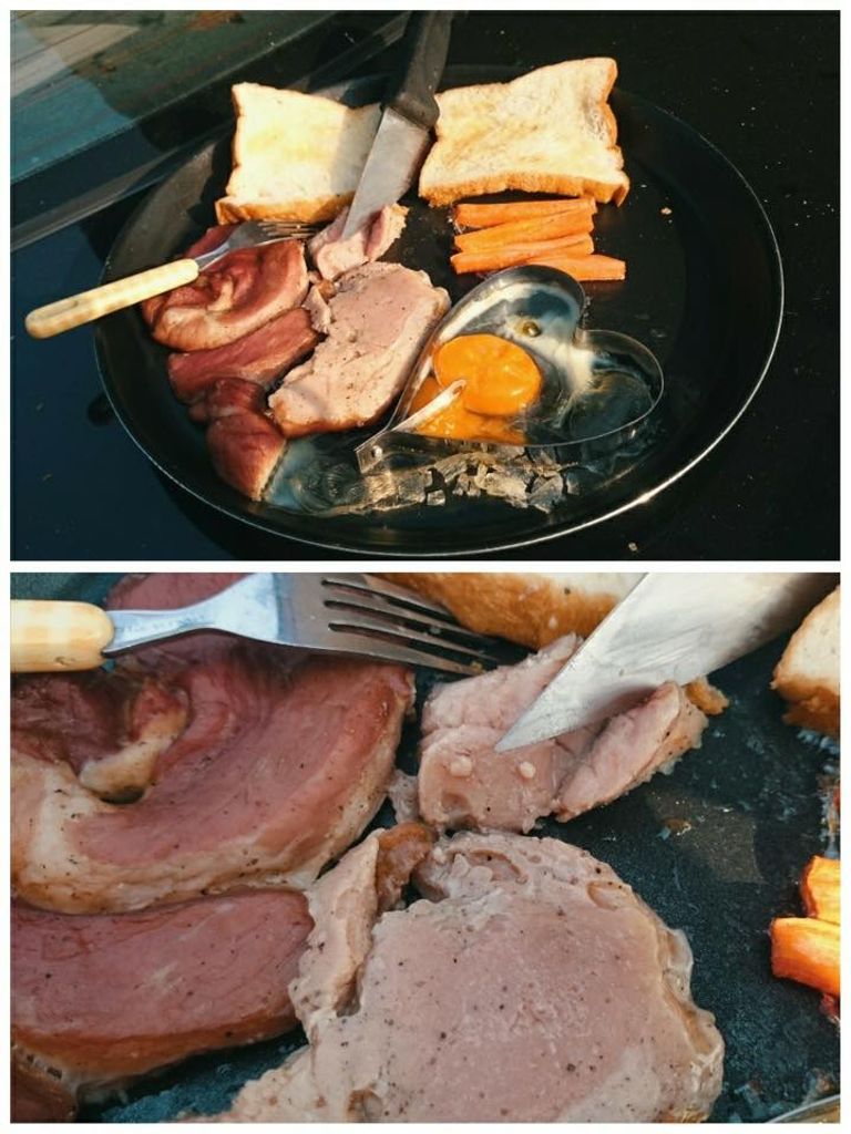 مواطن تايلاندي يطبخ إفطاره داخل سيارته باستعمال الشمس 