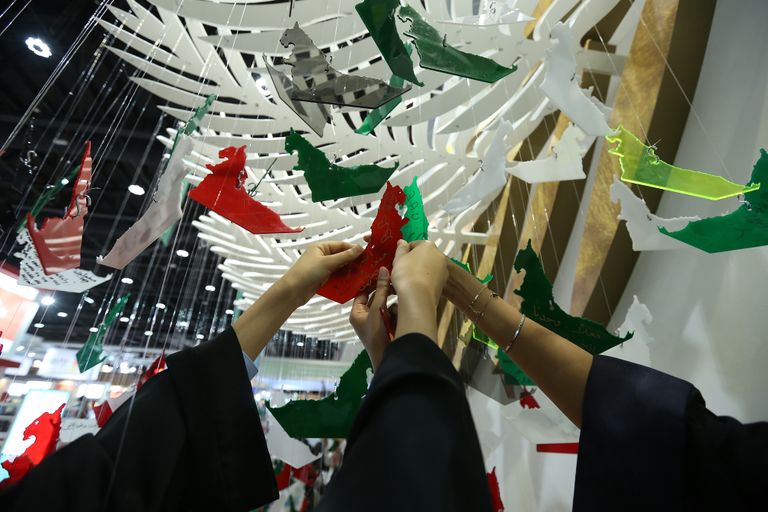 دعوة لجمهور المعرض للمشاركة بآرائهم وأفكارهم حول مفهوم الخير 