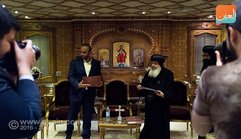 زيارة الوفد الإعلامي لمجلس حكماء المسلمين لمقر الكاتدرائية