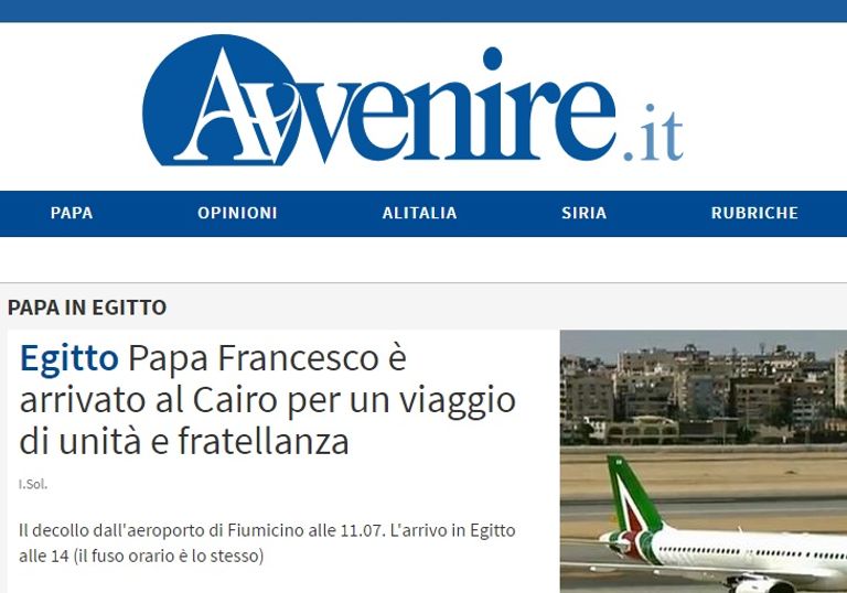 زيارة البابا فرنسيس لمصر