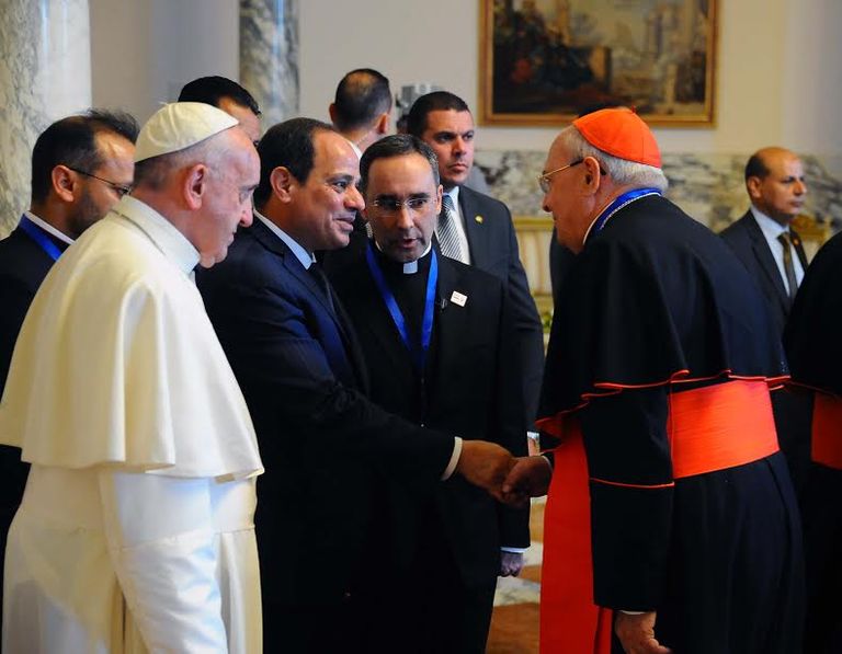 السيسي يستقبل البابا فرنسيس