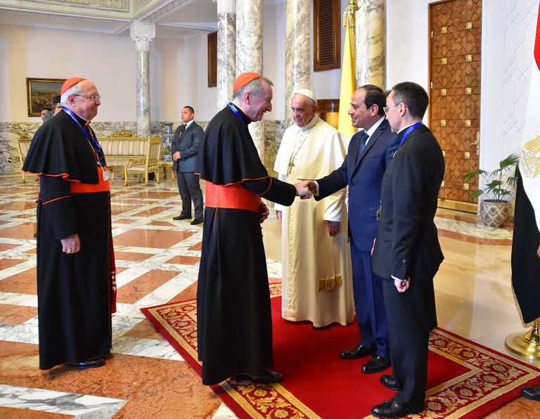 السيسي يستقبل البابا فرنسيس