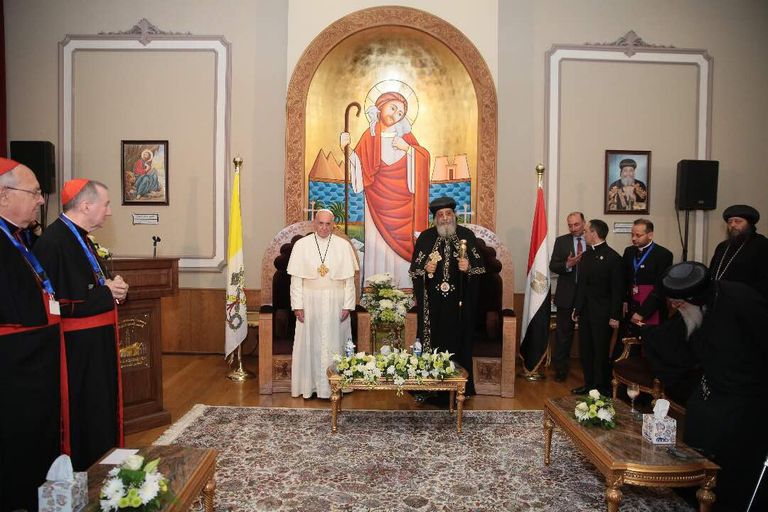 البابا تواضروس والبابا فرنسيس