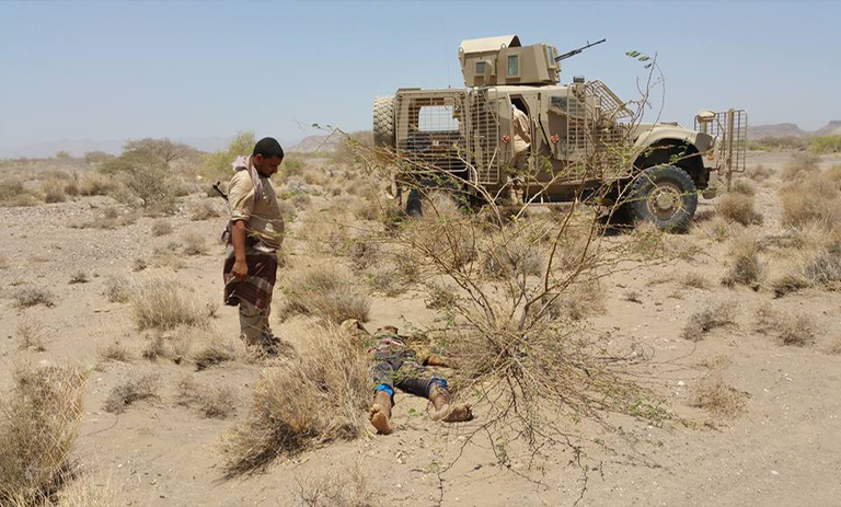 قتلى الحوثي في معسكر خالد بن الوليد