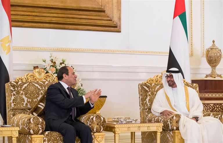 الشيخ محمد بن زايد برفقة الرئيس المصري عبد الفتاح السيسي