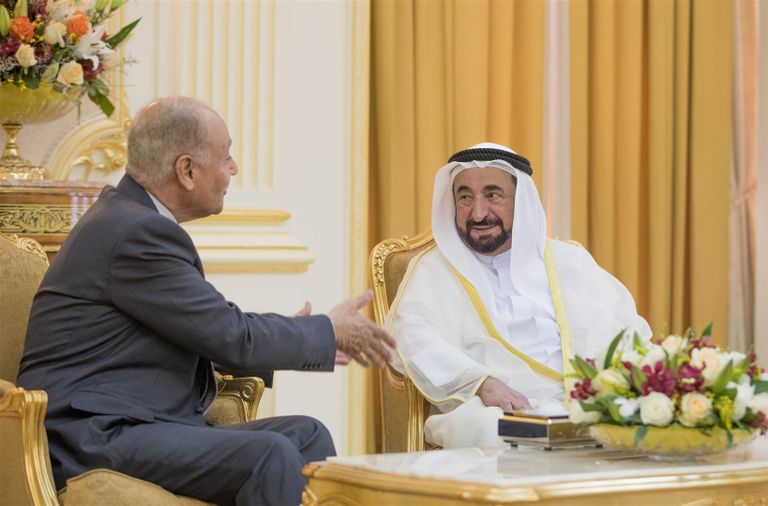 حاكم الشارقة يستقبل أمين عام جامعة الدول العربية