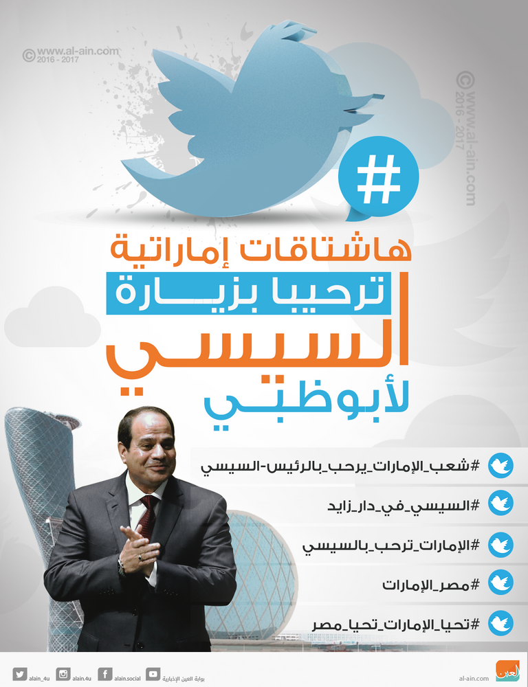 الرئيس المصري في لقاء سابق مع الشيخ محمد بن زايد