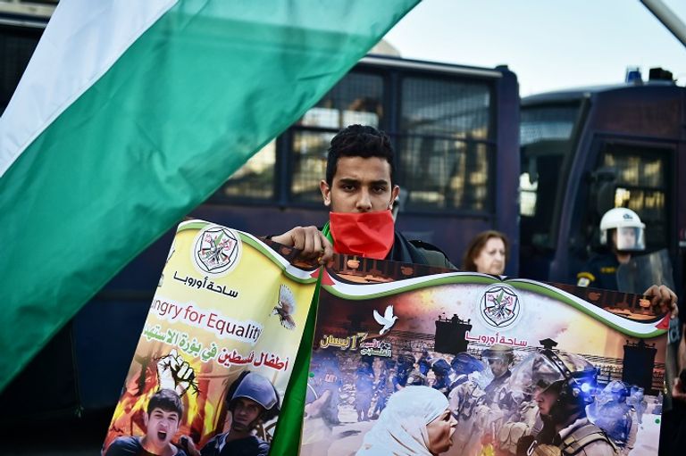 جانب من الاحتجاجات الفلسطينية