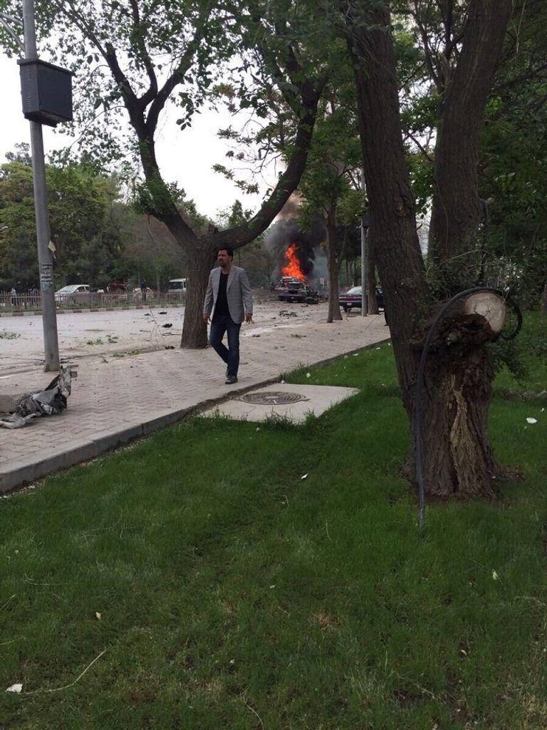 صورة من موقع الانفجار