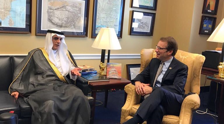 جانب من لقاءات الجبير في الكونجرس