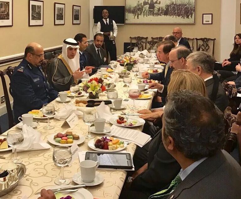 جانب من لقاءات الجبير في الكونجرس