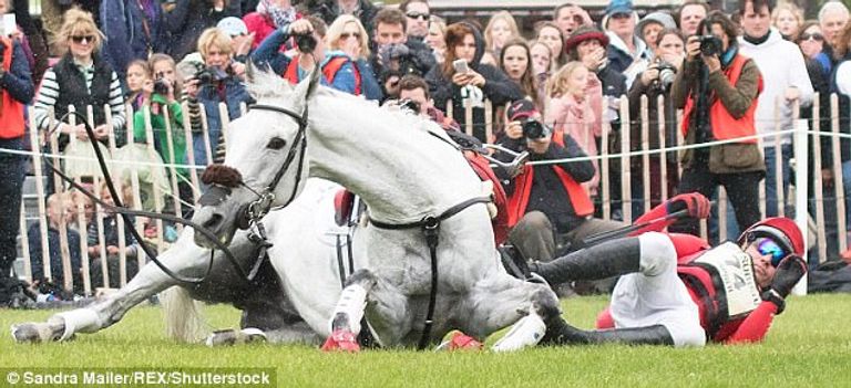 لحظة سقوط الحصان