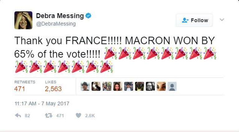 10 فنانين عالميين يهنئون ماكرون 