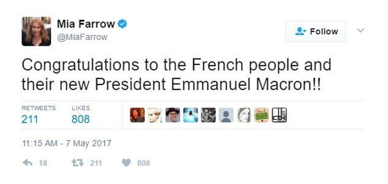 10 فنانين عالميين يهنئون ماكرون