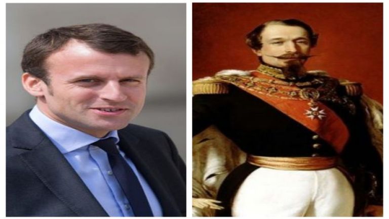 ماكرون ولوبان أثناء الإدلاء بصوتهما