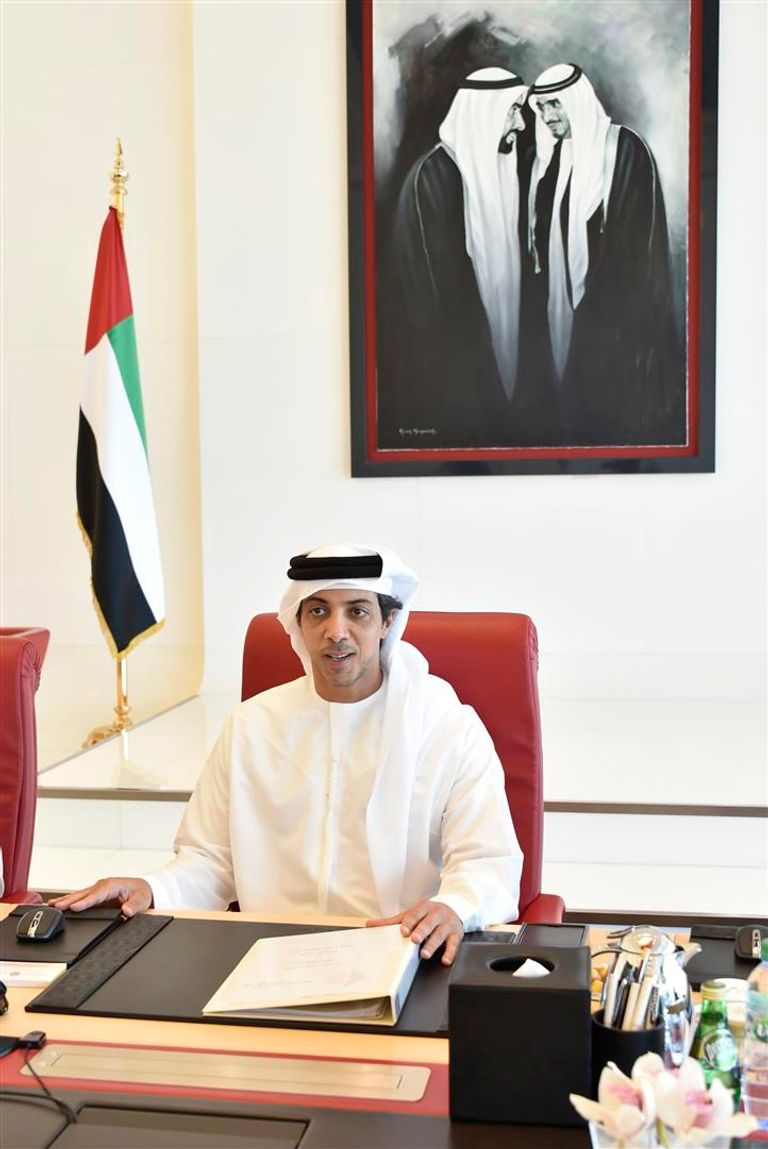 الشيخ منصور بن زايد آل نهيان في اجتماع جهاز الإمارات للاستثمار